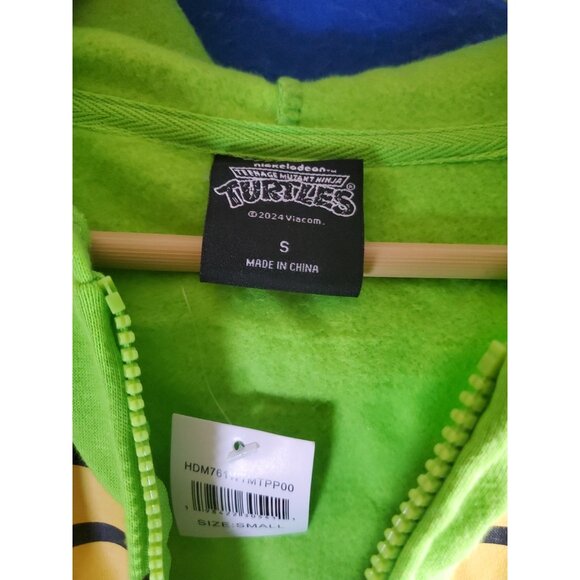 Teenage Mutant Ninja Turtles Rafael Zip Up Hoodie Green Men's Size Small NEW - Picture 3 of 15